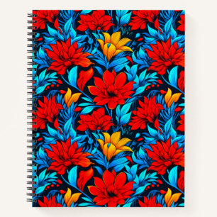 Blumengelbe Blumen Muster-13075 Notizblock