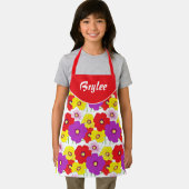 Blumengelbe Girls Überdrucke Schürze (Insitu)