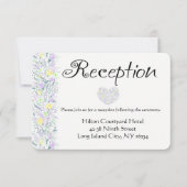 Blumengelbe Hochzeitsempfehlung Blume Einladung (Vorderseite)