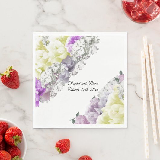 Blumengelbe Hochzeitspapiere Napkins Serviette (Beispiel)