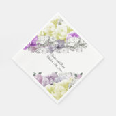 Blumengelbe Hochzeitspapiere Napkins Serviette (Ecke)
