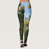 Blumengelbe Landschaft Blüte Blume Leggings (Rückseite)