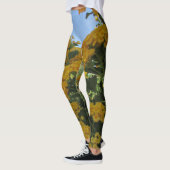 Blumengelbe Landschaft Blüte Blume Leggings (Links)