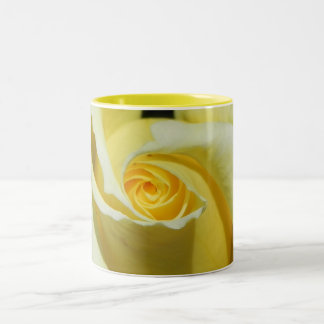 Blumengelbe Rosen der Tasse… Zweifarbige Tasse