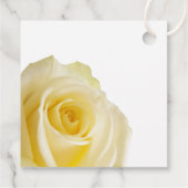 Blumengelbe Rosenhochzeit Geschenkanhänger (Rückseite)