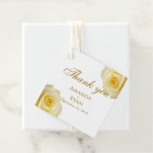 Blumengelbe Rosenhochzeit Geschenkanhänger (Beispiel)