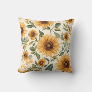Blumengelbe Sonnenblumen Kissen