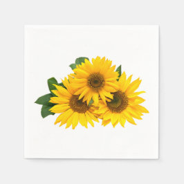 Blumengelbe Sonnenblumen Land Hochzeiten Blume Serviette
