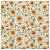 Blumengelbe Sonnenblumen Stoff (Muster)