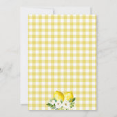 Blumengelbe Zitrone Unser Hauptpresse 1. Geburtsta Einladung (Rückseite)