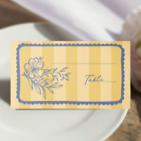 Blumengelber Streifen, handgezeichnete Rahmen-Hoch