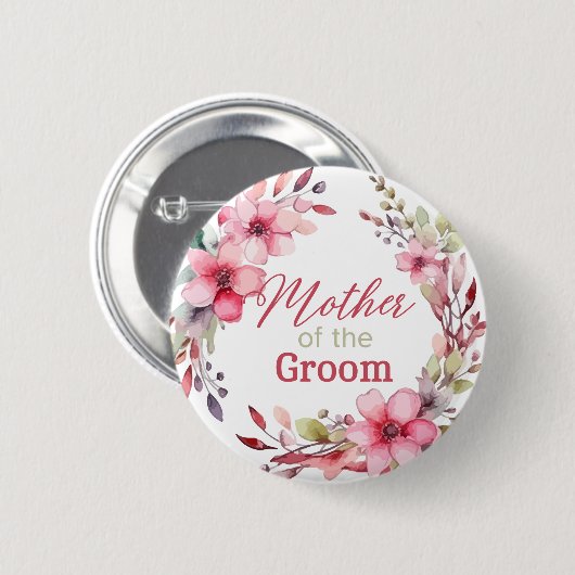 Blumengemäblierung des Brautparty "Groom" Button (Vorne & Hinten)