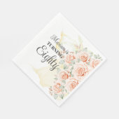 Blumengemälde 80. Geburtstag Serviette (Ecke)