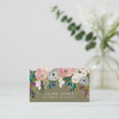 Blumengemälde Floristischer Stylist Business Cards Terminkarte (Stehend Vorderseite)