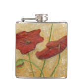 Blumengemälde mit sichtbarem Pinselstrich Flachmann (Vorderseite)