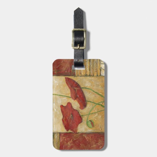 Blumengemälde mit sichtbarem Pinselstrich Gepäckanhänger (Vorderseite vertikal)