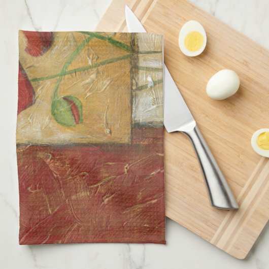 Blumengemälde mit sichtbarem Pinselstrich Handtuch (Viertel Falte)