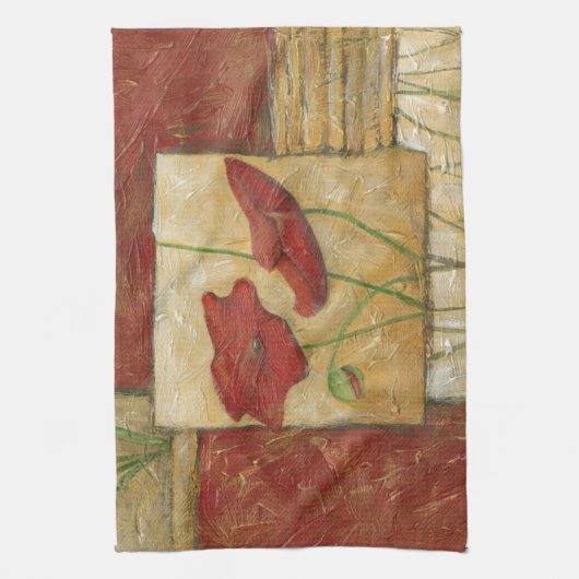 Blumengemälde mit sichtbarem Pinselstrich Handtuch (Vertikal)