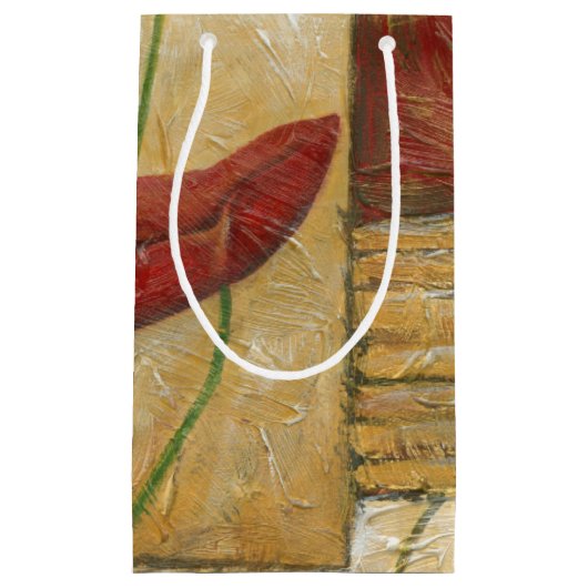 Blumengemälde mit sichtbarem Pinselstrich Kleine Geschenktüte (Vorderseite)