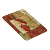 Blumengemälde mit sichtbarem Pinselstrich Magnet (Rechte Seite)