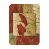 Blumengemälde mit sichtbarem Pinselstrich Magnet (Vertikal)