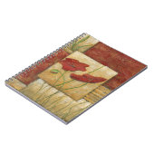 Blumengemälde mit sichtbarem Pinselstrich Notizblock (Linke Seite)