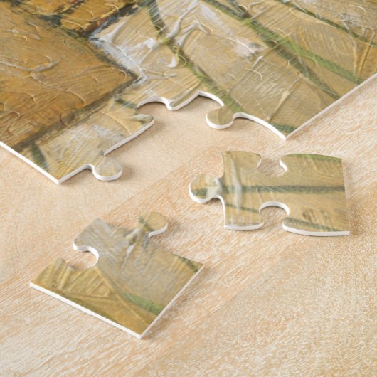 Blumengemälde mit sichtbarem Pinselstrich Puzzle (Seite)