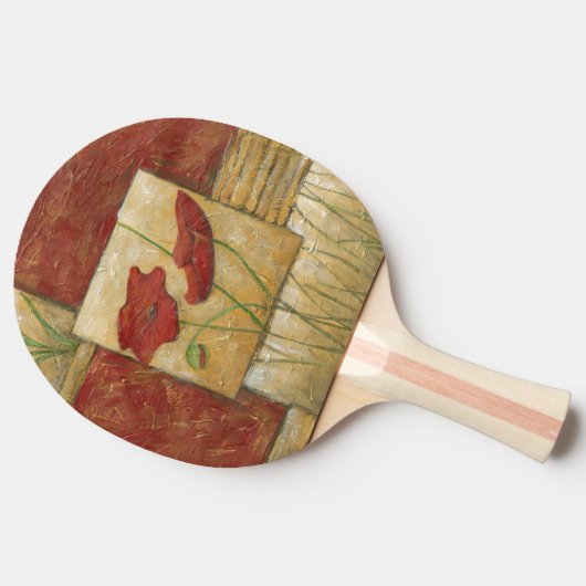 Blumengemälde mit sichtbarem Pinselstrich Tischtennis Schläger (Seitenansicht)