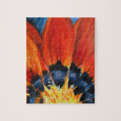 Blumengemälde Orange-Blätter Puzzle (Vertikal)