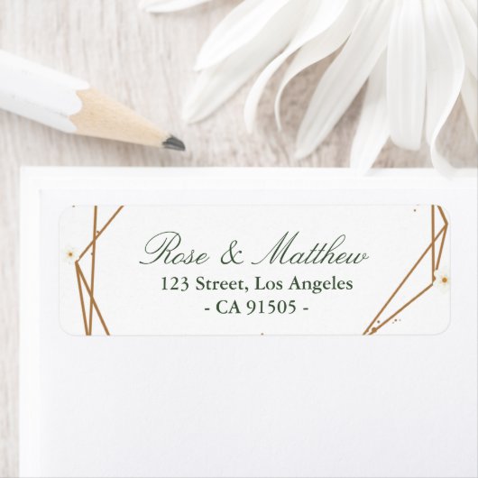 Blumengeometrie-Adressetikett (Insitu)