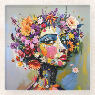 "Blumengeometrie" - Ein botanisches Portrait Glasuntersetzer