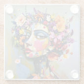"Blumengeometrie" - Ein botanisches Portrait Glasuntersetzer (Rückseite)