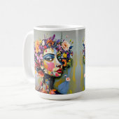 "Blumengeometrie" - Ein botanisches Portrait Kaffeetasse (Vorderseite Links)