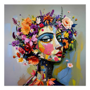 "Blumengeometrie" - Ein botanisches Portrait Poster