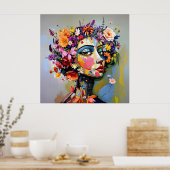 "Blumengeometrie" - Ein botanisches Portrait Poster (Küche)