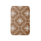 Blumengeometrie: Vintages Kunstmuster. Badematte (Vorderseite Vertikal)