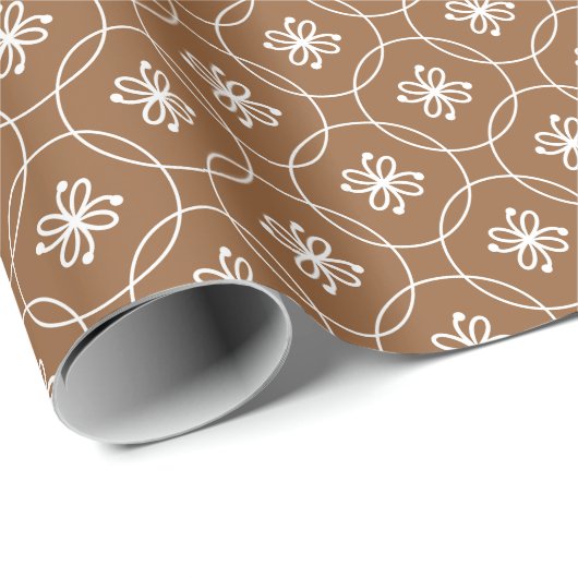 Blumengeometrie: Vintages Kunstmuster. Geschenkpapier (Rolleneckpunkt)