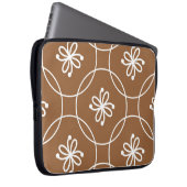 Blumengeometrie: Vintages Kunstmuster. Laptopschutzhülle (Vorne Rechts)