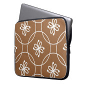 Blumengeometrie: Vintages Kunstmuster. Laptopschutzhülle (Vorderseite Links)