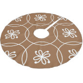 Blumengeometrie: Vintages Kunstmuster. Polyester Weihnachtsbaumdecke (Schrägansicht)