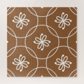 Blumengeometrie: Vintages Kunstmuster. Puzzle (Horizontal)