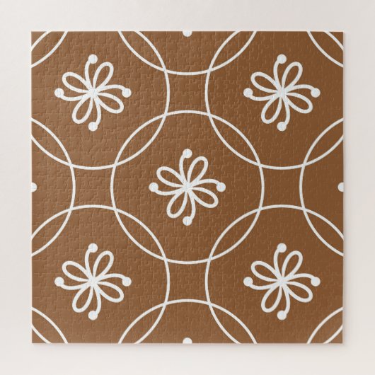Blumengeometrie: Vintages Kunstmuster. Puzzle (Vertikal)