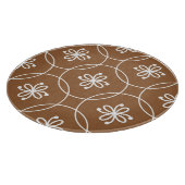 Blumengeometrie: Vintages Kunstmuster. Schneidebrett (Ecke)