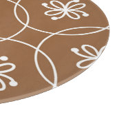 Blumengeometrie: Vintages Kunstmuster. Schneidebrett (Ecke)