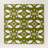 Blumengeometrie: Vintages Nahtloses Muster. Puzzle (Horizontal)
