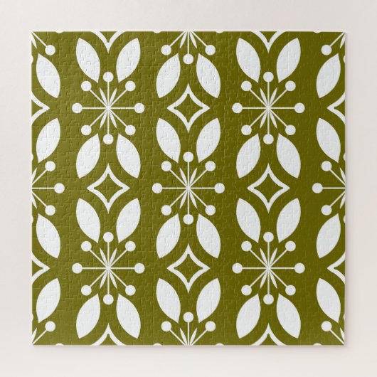 Blumengeometrie: Vintages Nahtloses Muster. Puzzle (Vertikal)