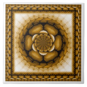 Blumengeometrische Ornamente Fliese (Vorderseite)