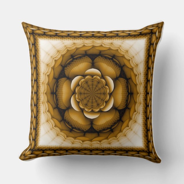 Blumengeometrische Ornamente Kissen (Vorderseite)