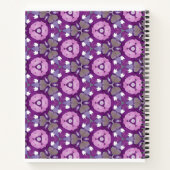 Blumengeometrisches Notebook - Lila und rosa Notizblock (Rückseite)