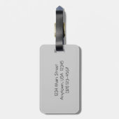 Blumengepäck-Umbau, hübsche rosa Rose Gepäckanhänger (Rückseite vertikal)